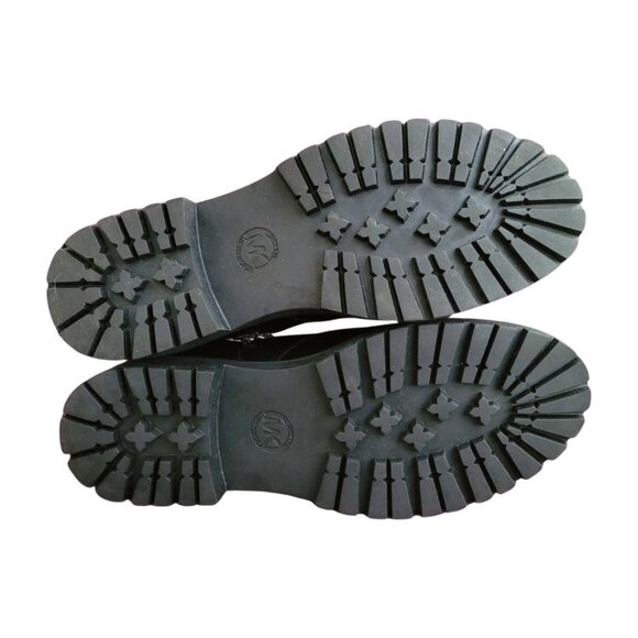 Michael Michael Kors Parker 40mm leather ankle boots combat laceup black sz 9 m - Picture 8 of 10